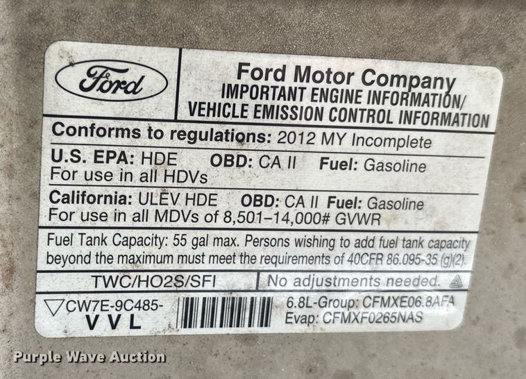 image for item DY0497 2012 Ford E350 shuttle bus