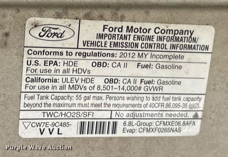 image for item DY0498 2012 Ford E350 shuttle bus