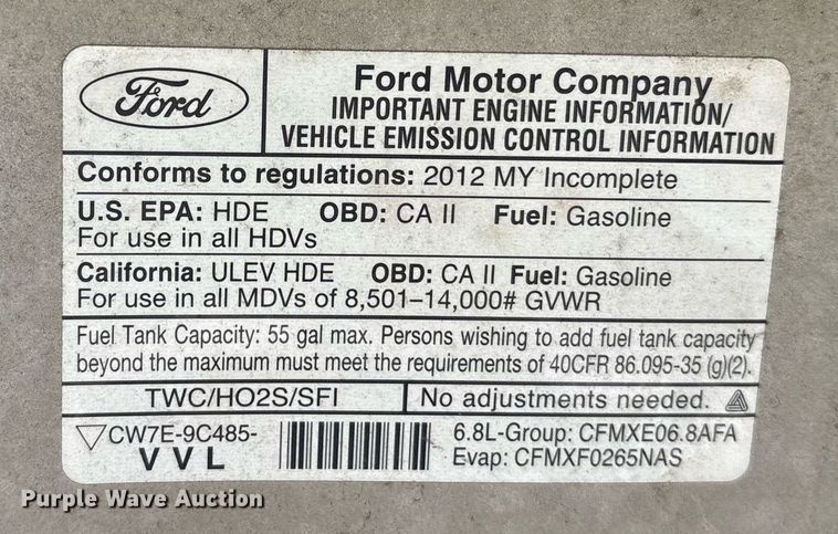 image for item DY0500 2012 Ford E350 shuttle bus