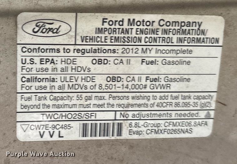 image for item DY0502 2012 Ford E350 shuttle bus