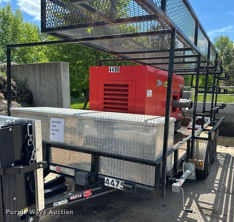 image for item EB2592 2008 PJ utility trailer with instaprime mp 150 water pump