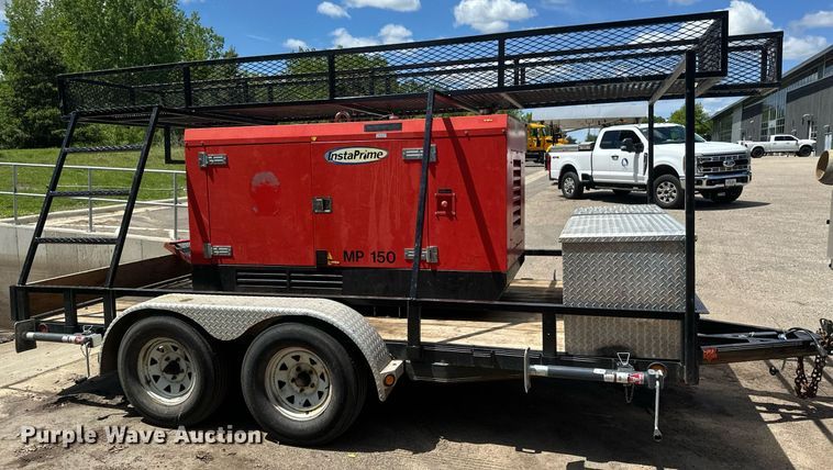 image for item EB2592 2008 PJ utility trailer with instaprime mp 150 water pump