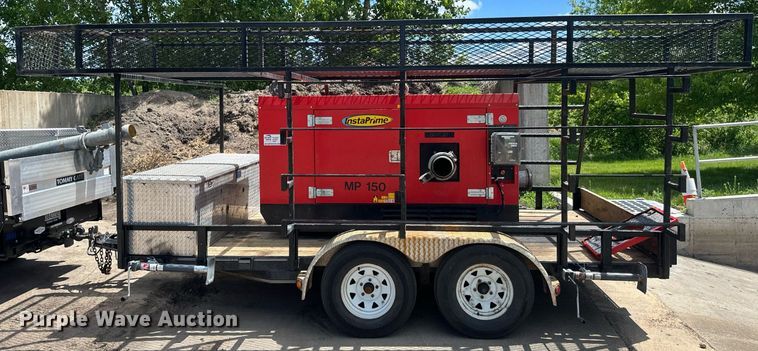 image for item EB2592 2008 PJ utility trailer with instaprime mp 150 water pump