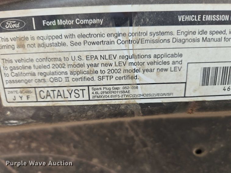 image for item ED1989 2002 Ford Crown Victoria Police Interceptor 