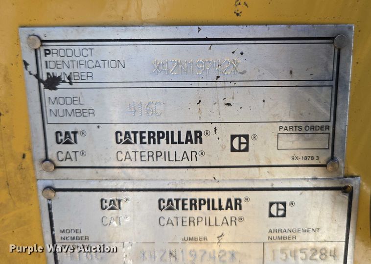 image for item ED1996 1999 Caterpillar 416C backhoe