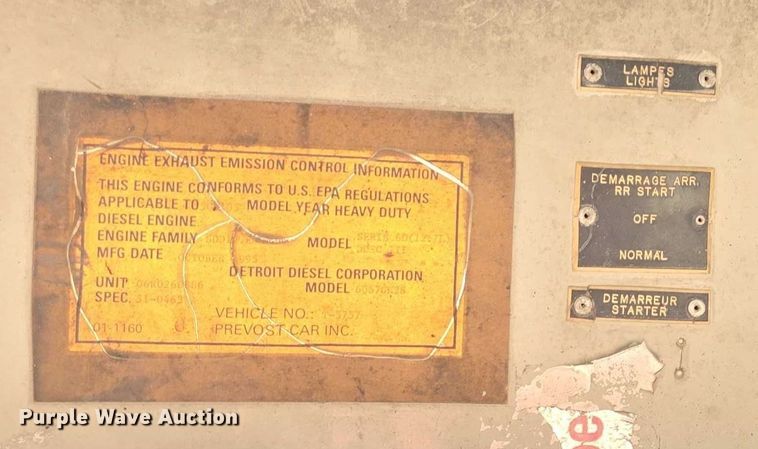 image for item EF3540 1996 Prevost Le Mirage XL coach bus