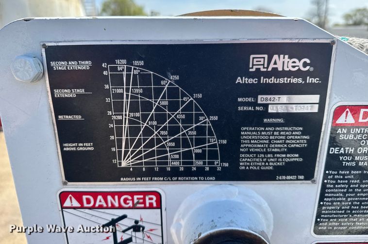 image for item EG6418 2001 International 4800 digger derrick truck