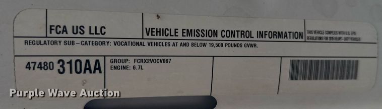 image for item EG6458 2015 Dodge Ram 5500 utility / service truck