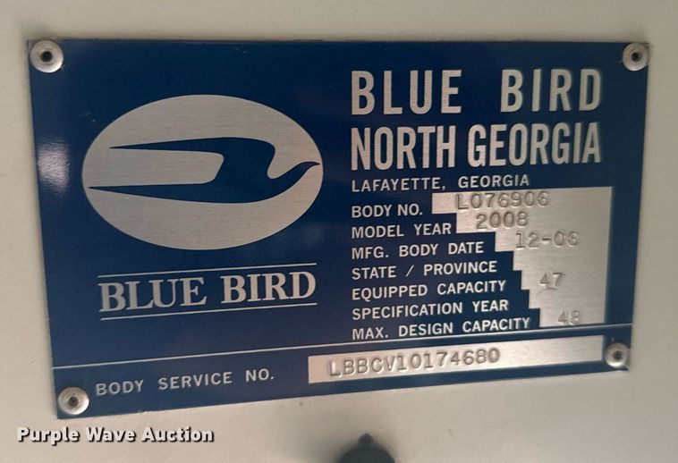 image for item EG6497 2008 Blue Bird Vision school bus