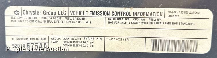 image for item EG8428 2012 Dodge Ram 1500 pickup truck