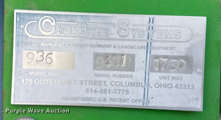 image for item EG8431 CareTree 936 skid steer tree spade