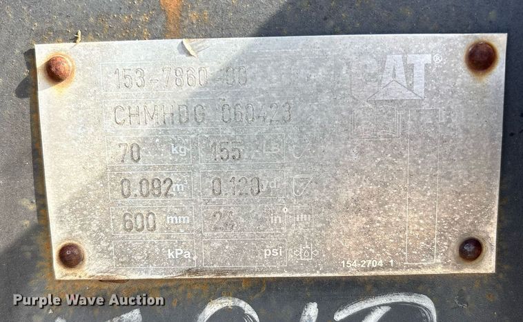 image for item EG8454 Caterpillar CHMHDG 060423 excavator bucket