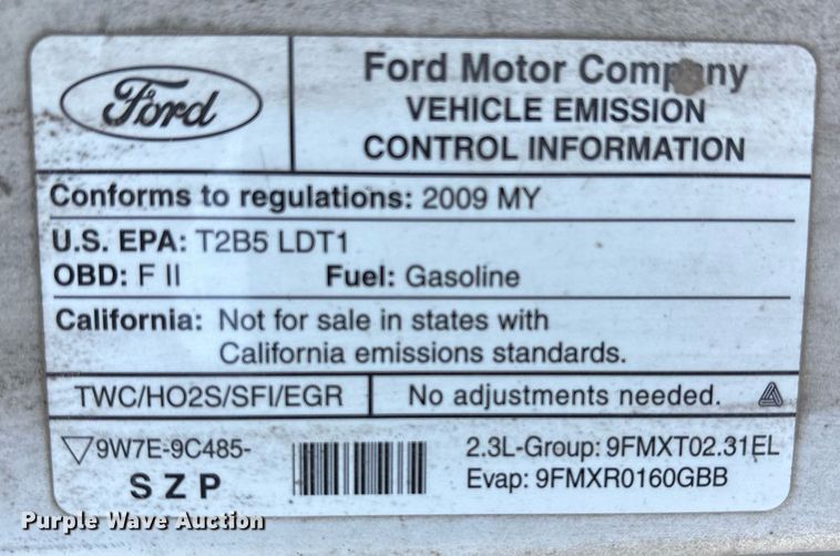 image for item EG8486 2009 Ford Ranger pickup truck