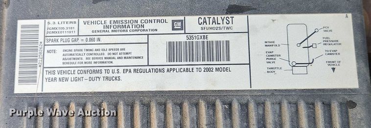 image for item EJ0072 2002 Chevrolet Silverado 1500 Ext. Cab pickup truck