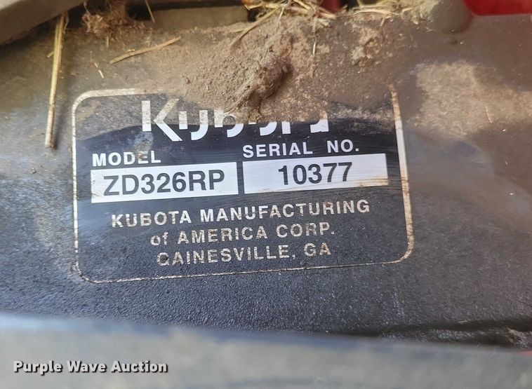 image for item EJ7570 Kubota  ZD326 ZTR lawn mower