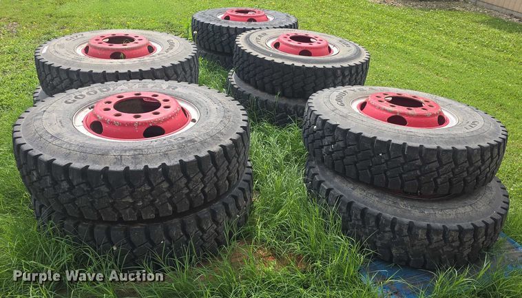 image for item EK5311 (10) Goodyear 11.00R20 tires and wheels