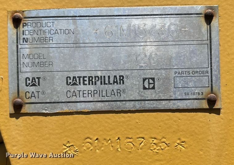 image for item EM0046 1994 Caterpillar 12G motor grader