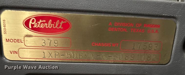 image for item EM2553 2006 Peterbilt 379 dump truck