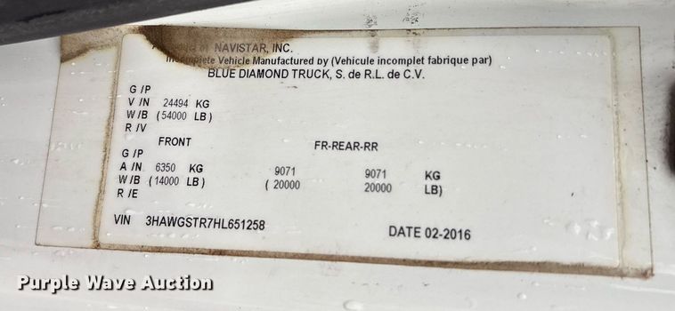 image for item EM2554 2017 International 7400 dump truck