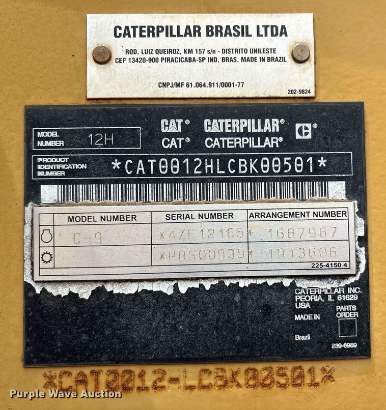 image for item EM2555 2004 Caterpillar 12H VHP Plus motor grader