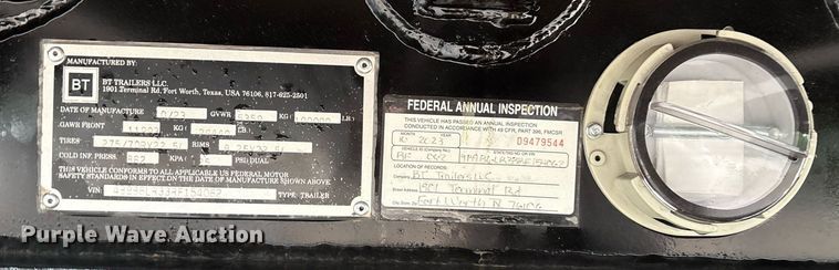 image for item EM2566 2024 BT Trailers drop deck equipment trailer