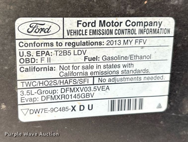 image for item EM2584 2013 Ford Taurus Police Interceptor 