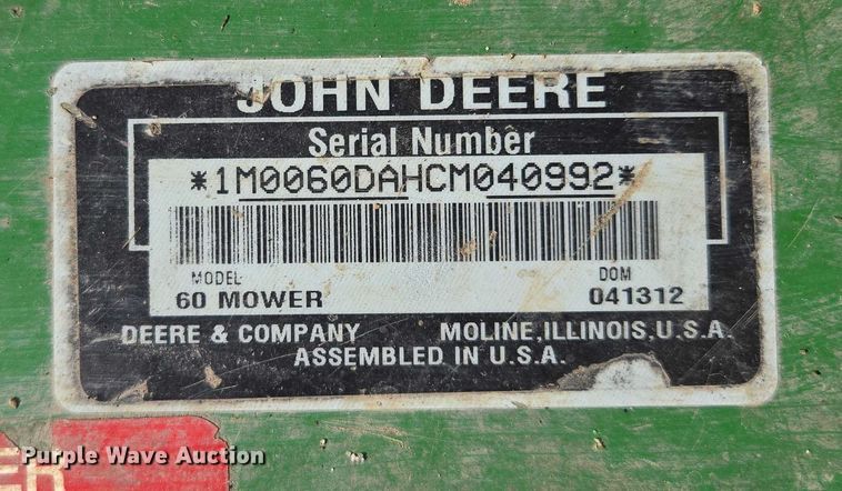 image for item EM7365 John Deere X748 lawn mower