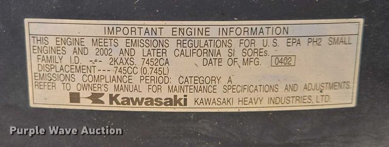 image for item EM7366 John Deere X475 lawn mower