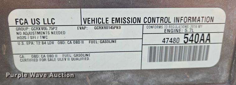 image for item EN8001 2016 Dodge Charger Police 