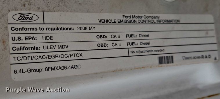 image for item EN8033 2008 Ford F250 Super Duty XL pickup truck