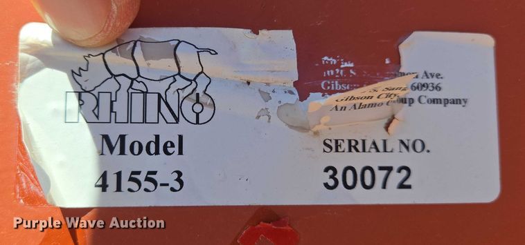 image for item EO0897 Rhino 4155-3 batwing rotary mower