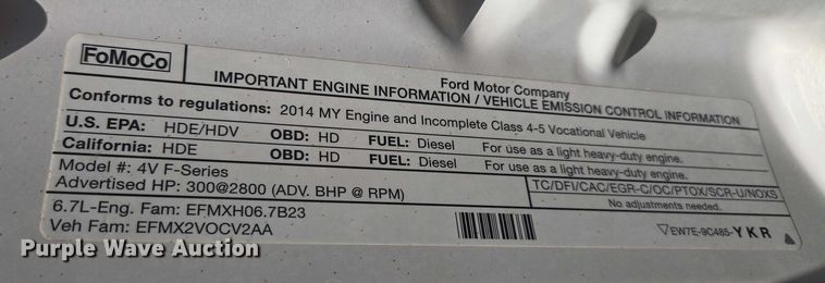 image for item EQ6553 2014 Ford F550 XL Super Duty dump flatbed truck