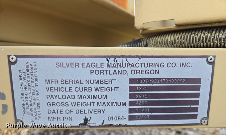 image for item EQ6955 2007 Silver Eagle Landa SDHW 6-3500 pressure washer 