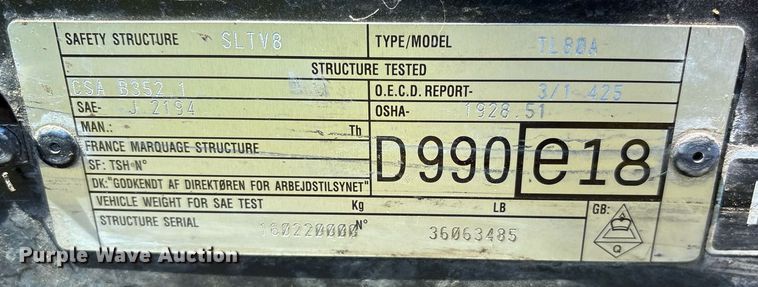 image for item DM1904 2007 New Holland TL80A tractor