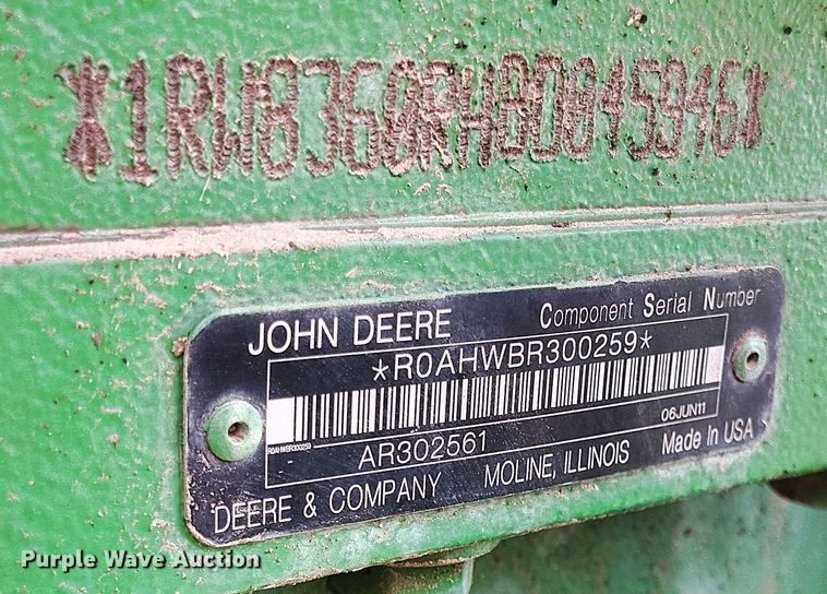image for item DP4956 2011 John Deere 8360R MFWD tractor
