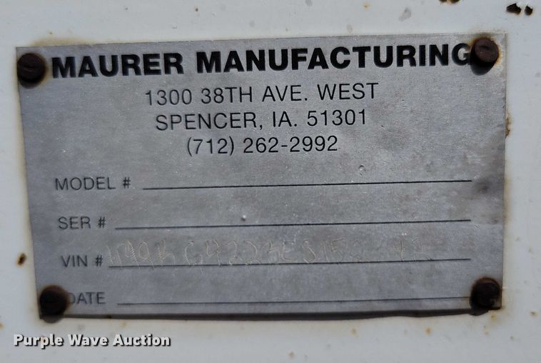 image for item DP4964 2014 Maurer grain trailer