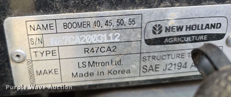 image for item DP6392 2021 New Holland Boomer 50 MFWD tractor