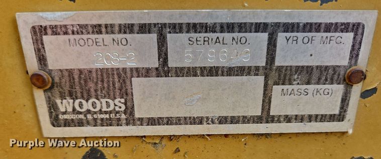 image for item DP6398 Woods 208-2 rotary mower