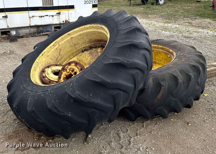 image for item DV2672 (2) 20.8-38 Goodyear tires and wheels