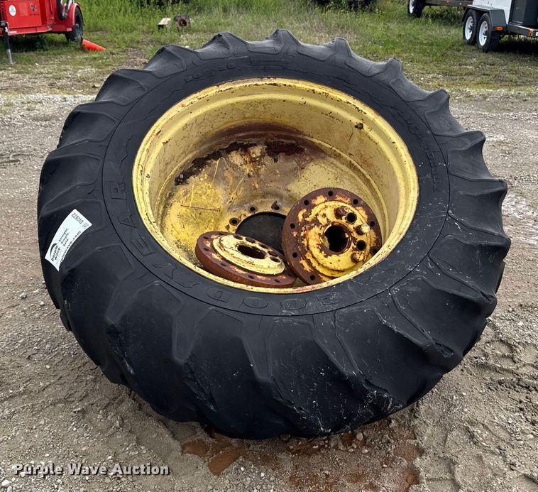 image for item DV2672 (2) 20.8-38 Goodyear tires and wheels