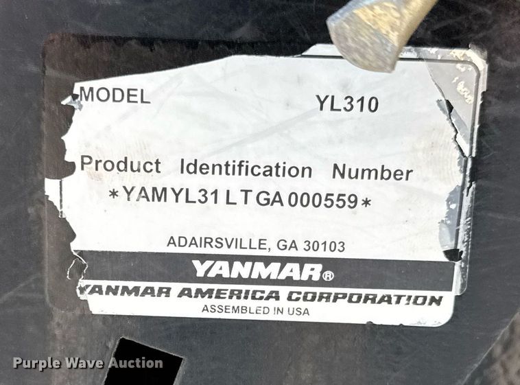 image for item DY0014 2016 Yanmar YT235 MFWD tractor