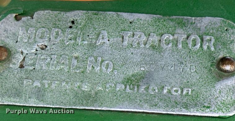 image for item DY0157 1950 John Deere A tractor