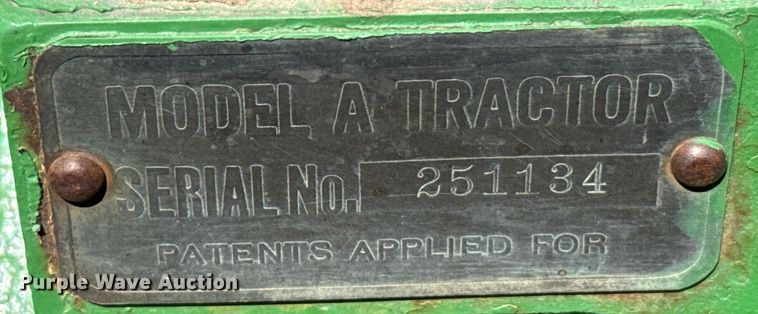 image for item EG6474 1935 John Deere AR tractor