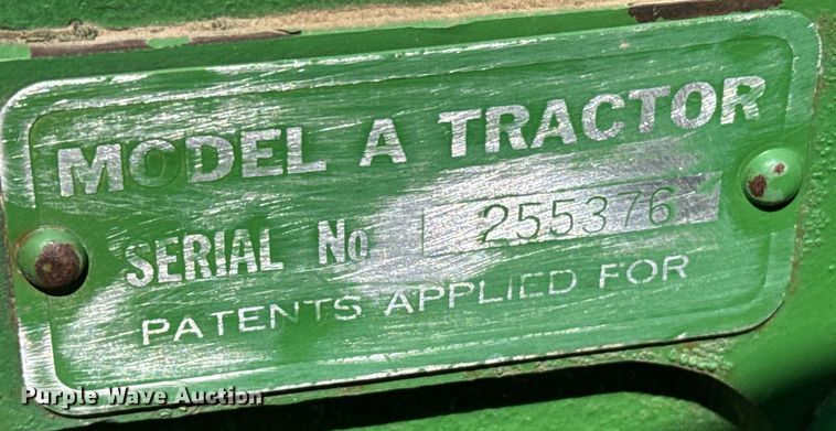 image for item EG6475 1937 John Deere AR tractor