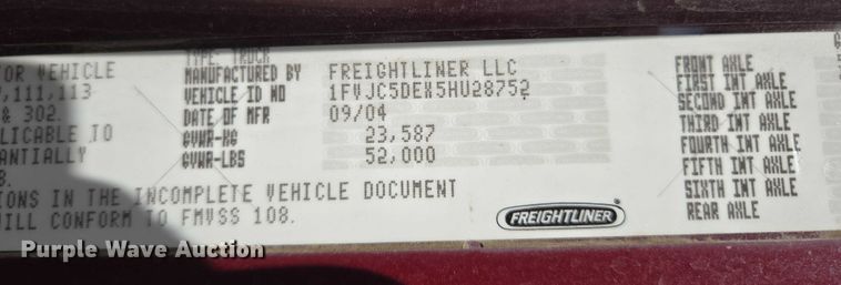 image for item EM7428 2005 Freightliner Business Class M2 fertilizer delivery truck
