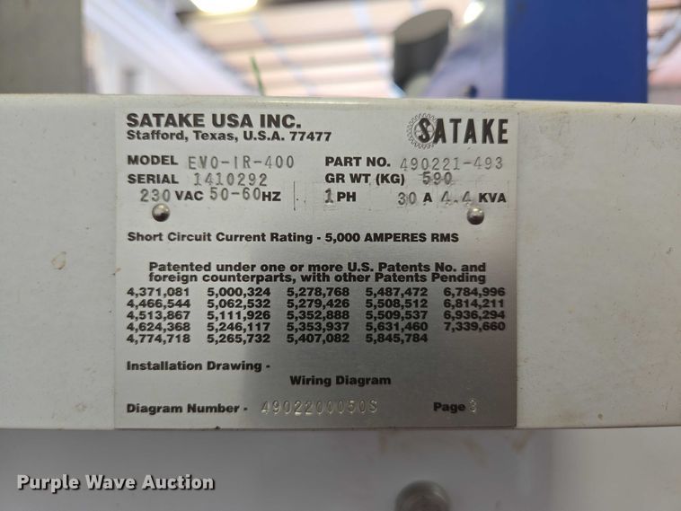 image for item EN3700 Satake EVO-IR-400 pecan color sorter