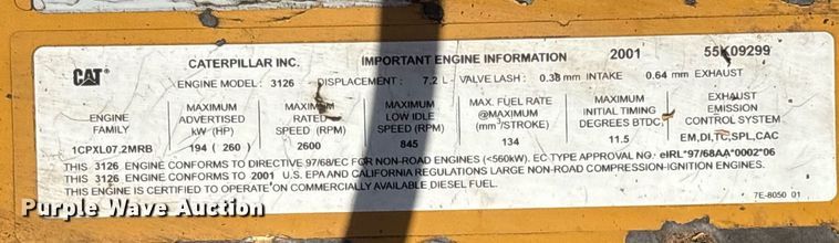 image for item EX9251 2002 Caterpillar 938G wheel loader