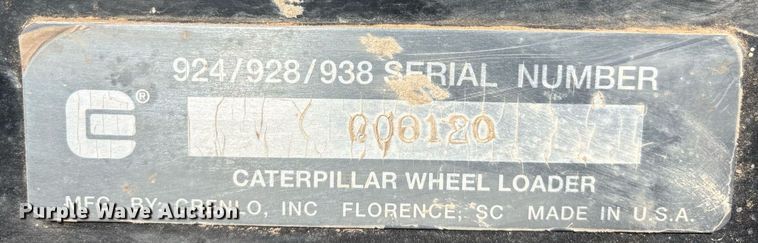 image for item EX9251 2002 Caterpillar 938G wheel loader