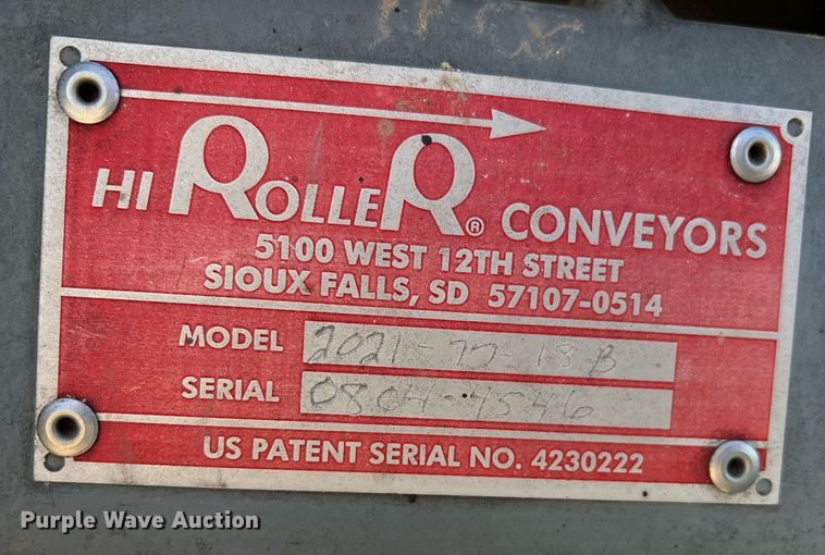 image for item EX9253 Hi roller 2021-72-B enclosed belt conveyor