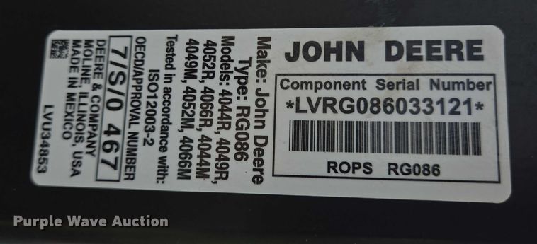 image for item YA0576 2023 John Deere 4066M tractor